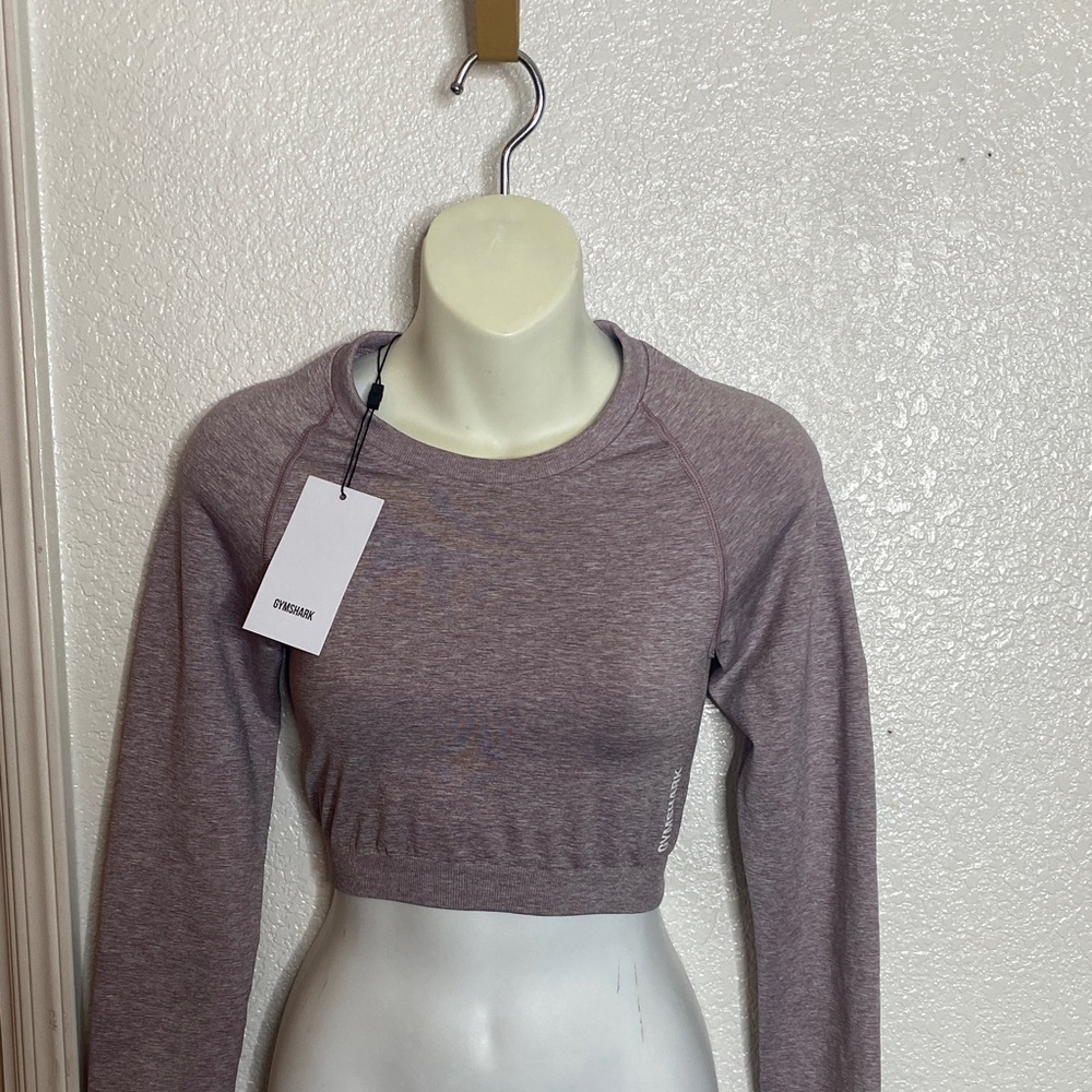 Gymshark Dusty Pink Long Sleeve Crop Top